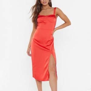 Nasty Gal NWT Satin Bustier Dress